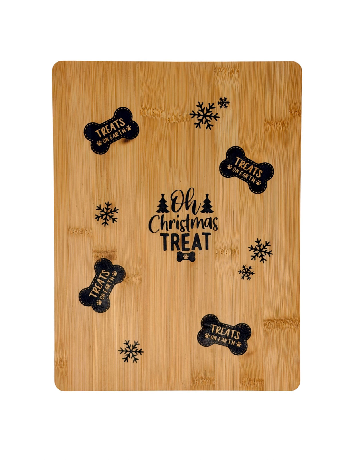 Hand-burned Oh Christmas Treat cutting board