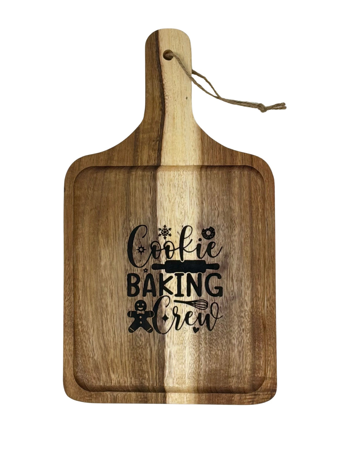 Hand-burned Cookie Baking Crew cutting board