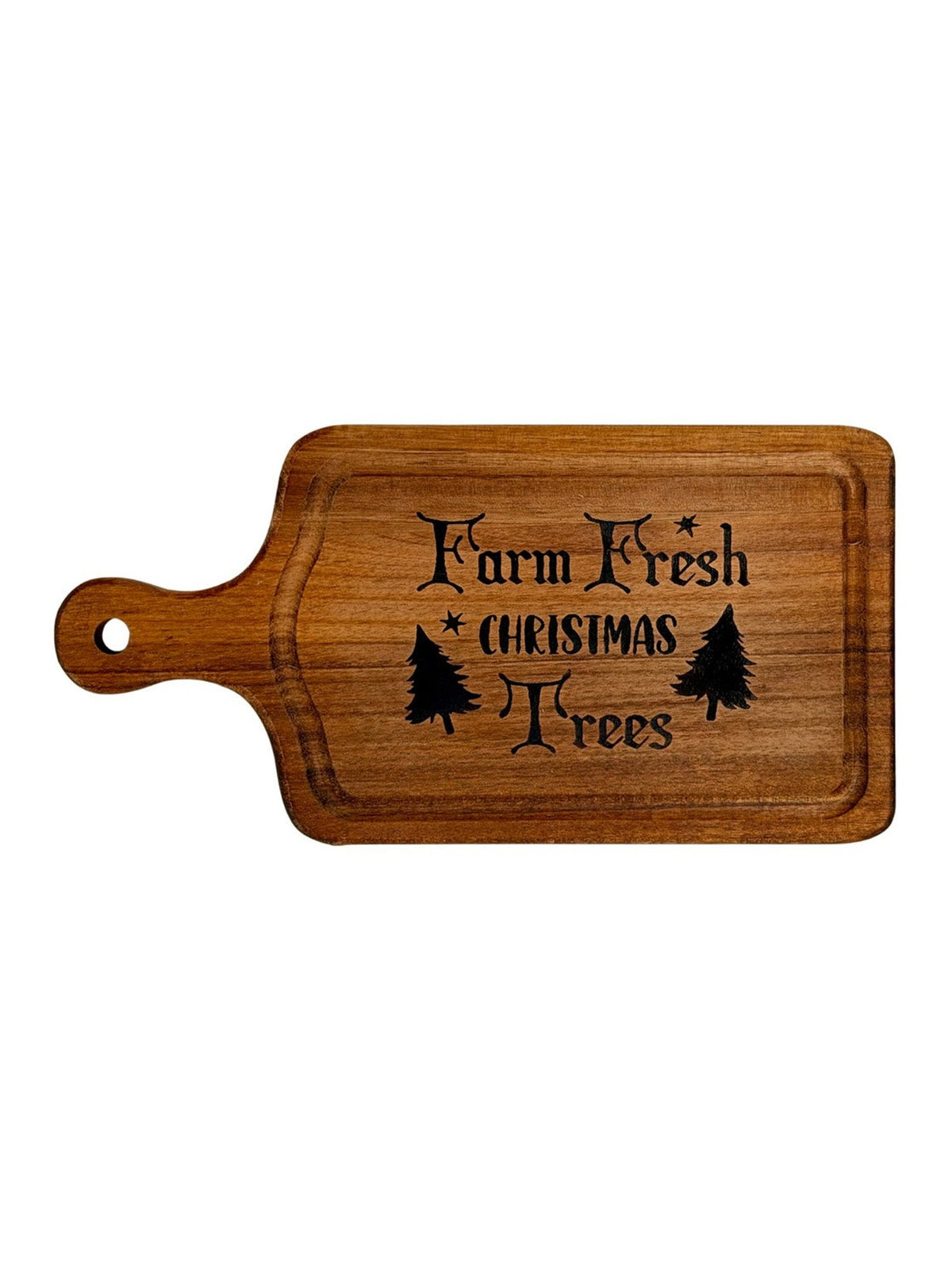 Hand-burned Farm Fresh Christmas Trees cheese board