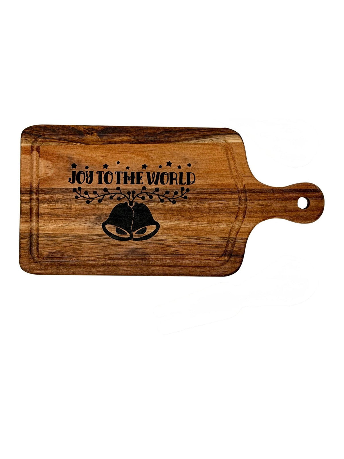 Hand-burned Joy to the World cheese board